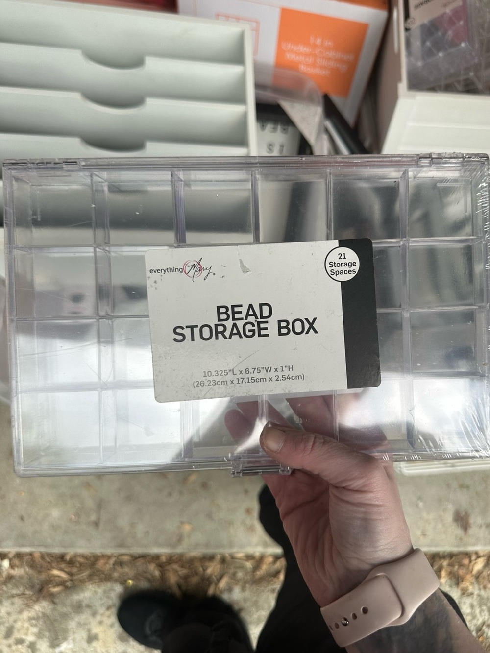 NWT! Bead or Jewelry Storage Clear Bead Storage Box - 21 Compartments